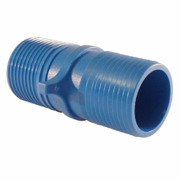 Blue Twisters 1.5 in. Insert x 1.5 in. Dia. Insert Polypropylene Coupling, Blue 4814471